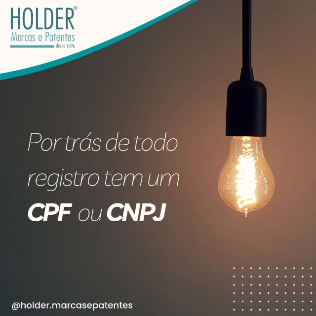 Todo o registro é vinculado a um CNPJ ou a um CPF.

No caso de encaminhamentos de registro de marca este titular deve possuir atividades compatíveis com registro pretendido. 

Para não ter o risco de terceiros utilizarem sua criação no Brasil, o único meio legal é através de um registro no INPI. 

Quer saber mais sobre o assunto?

@holder.marcasepatentes 
www.holdermarcasepatentes.com.br 
(51) 9.9961.1578 - 9909.8389

#trademark #marcasepatentes #holdermarcasepatentes #patente #marca #inpi #abapisul #registresuamarca #registresuacriação #protecaocomregistro #desenhoindustrial